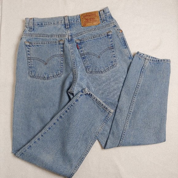 LEVIS Vintage 550 Jeans Relaxed Fit Tapered Leg Light Wash from 1999 - Picture 10 of 11